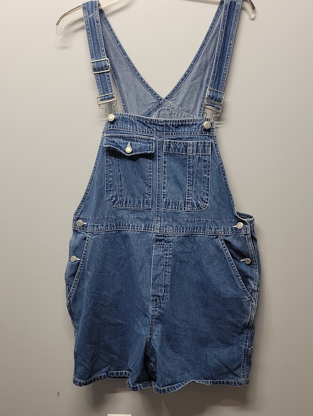 GAP Vintage y2k 90s denim shortalls size Large